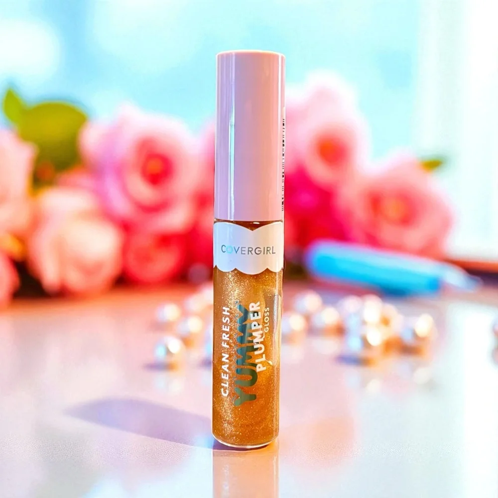 💎 CoverGirl Clean Fresh Yummy Gloss Plumper in Color It’s Gold Outside